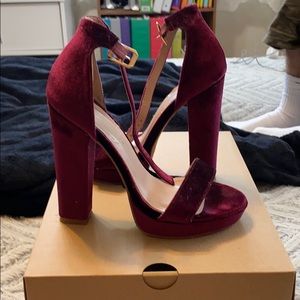 Velvet Purple High Heels